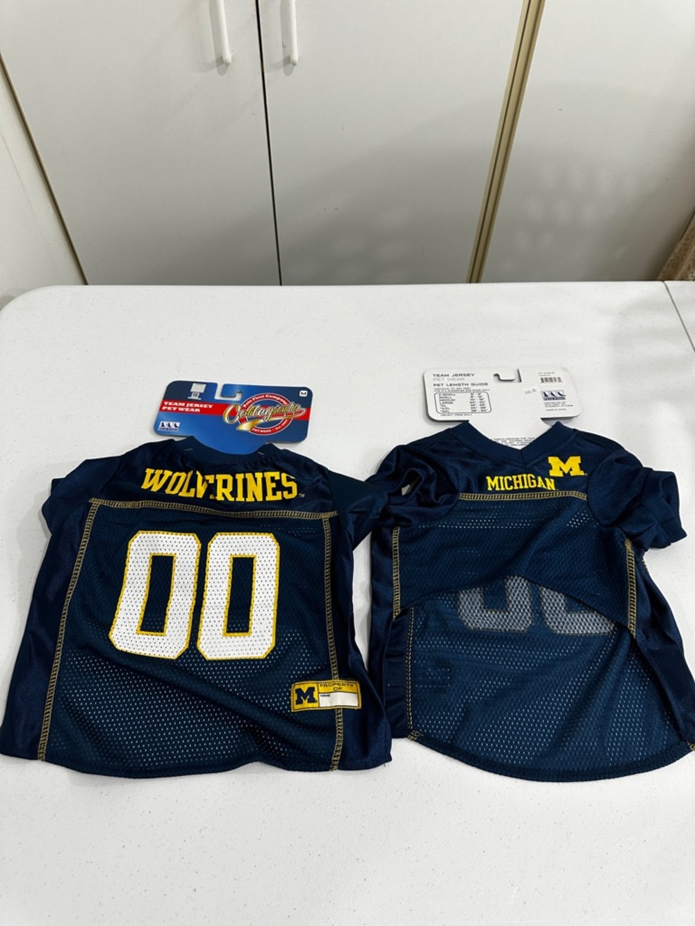 New!  Collegiate Pets or Stuffed Animal Michigan Wolverine's pet jerseys